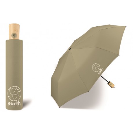EKO deštník EARTH Mini AC oliva gray