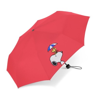 SNOOPY Super Mini red 62350, dívčí skládací deštník