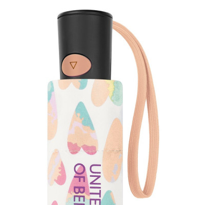 Benetton Mini AC AQUARELL HEARTS ,  dámský automatický deštník