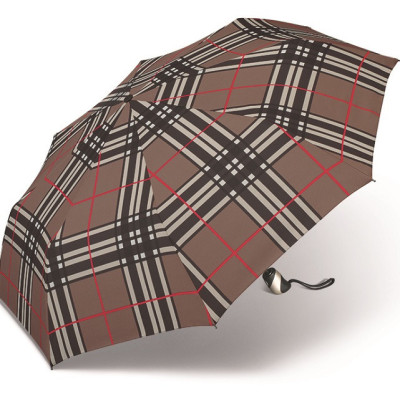 Happy rain Selection, Easymatic - cherks brown,dámský plně automatický deštník